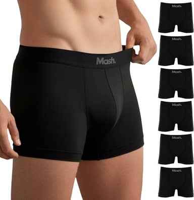 Kit 6 Cuecas Boxer Mash Sem Costura Poliamida Toque Gelado Box Masculina Adulto