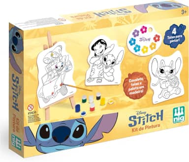 Nig Brinquedos Kit de Pintura Infantil Disney Stitch