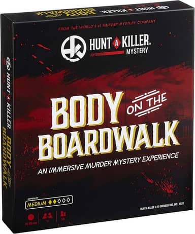 Hunt A Killer - Body On The Boardwalk, jogo de mistério de assassinato imersivo – Enfrente o caso não resolvido para desafio independente, encontro à noite ou com a família e amigos como detetives para noite de jogo, idade a partir de 14 anos