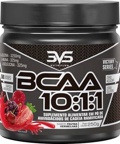 3VS Nutrition BCAA 10:1:1 250g - Sabor gourmet Frutas Vermelhas