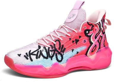 Tênis de basquete neutro unissex cano alto antiderrapante luz noturna tênis de corrida resistente ao desgaste calçados esportivos