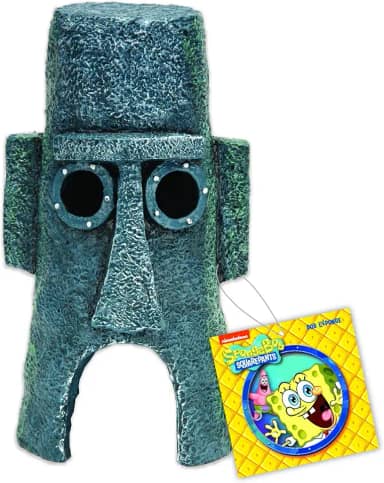 Penn-Plax Estátua De Aquário Ilha Lula Bob Esponja Casa Cinza 15 Cm - Pds-030172045806