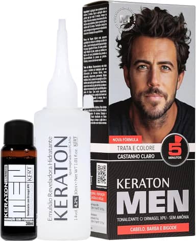 Keraton Tonalizante Men 30Ml Castanho Claro
