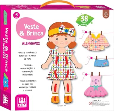 Alinhavo Veste E Brinca Madeir