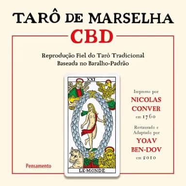 Tarô de Marselha cbd - Caixa com Livro + 78 Cartas: Reprodução Fiel do Tarô Tradicional Baseada no Baralho-padrão.