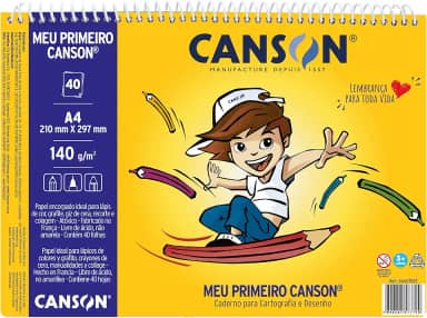 Caderno de desenho Meu Primeiro Canson A4 com 40 folhas Canson
