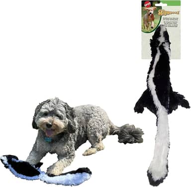 SPOT by Ethical Products Skinneeez O brinquedo original para cães com barulho para todos os cães Brinquedo Tug-Of-War para raças pequenas e grandes Brinquedo barulho para cães - Gambá