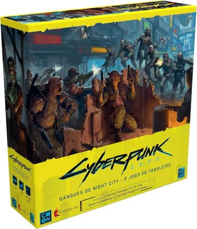 Galápagos, Cyberpunk 2077: Gangues de Night City, Jogos de Tabuleiro para Gamers, 1 a 4 jogadores, 90 a 120 minutos por partida.