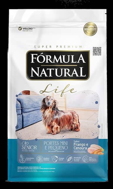 Fórmula Natural Life Ração Seca Para Cães Sênior De Pequeno Porte Sabor Frango 10,1Kg