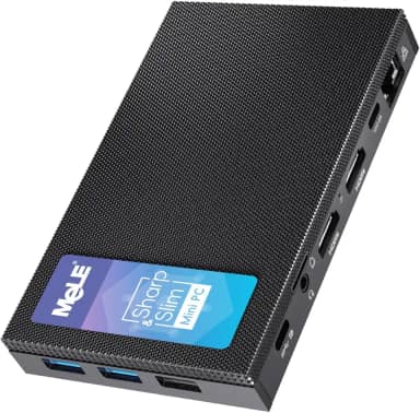 Mini PC MeLE Quieter 4C, N100 de 12ª geração, sem ventilador, 16 GB de RAM, 512 GB de armazenamento, Wi-Fi 2,4/5G, USB-C funcional, três telas, 4K para casa, escritório, educação, astrofotografia