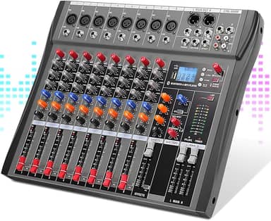 Console de Mistura, Mesa de Som, Mesa de Som Digital, Mesa de Som 8 Canal, Mesa Som, Banda de Áudio de Dj, Entrada Usb, Misturador Profissional