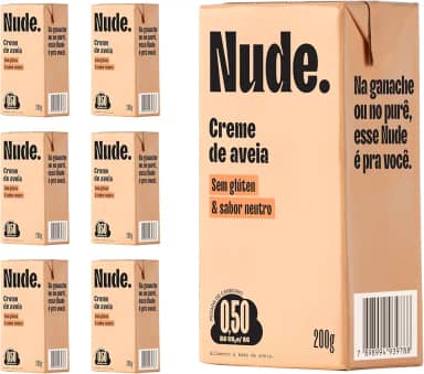 Nude Pack Creme de Aveia Culinário Vegano 200g - Caixa 6 Unidades