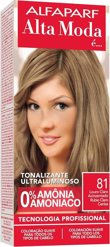Kit Tonalizante Louro Claro Acinzentado 81 120G - Alta Moda