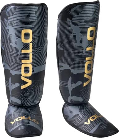 Protetor de Canela Caneleira Muay Thai Kickboxing PU Vollo