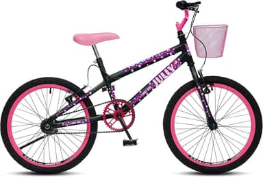 Colli Bike, Bicicleta Jully, Aro 20 Aero 36 Raias, freios V-Brake Dianteiro e Traseiro, Suporte de guidão Down Hill e Cestinha