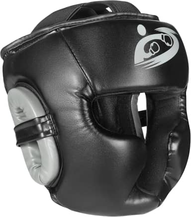 Capacete de boxe da Tworiver, capacete de couro sintético para boxe, MMA, UFC, Muay Thai, Kickboxing, artes marciais mistas, luta - Preto