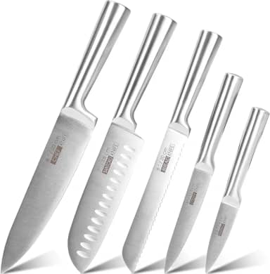 Aço inoxidável Conjunto de 5 Peças, Jogo de Facas, Faca, Facas, Conjunto de Facas