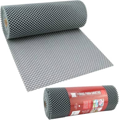 Rolo 30cmx460cm Forro Gavetas Armário Cozinha Antiderrapante