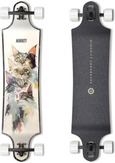 MINORITY Skate Downhill Maple Longboard | Deck de calha de queda de 101,6 cm | Feito para passeio de cruzeiro