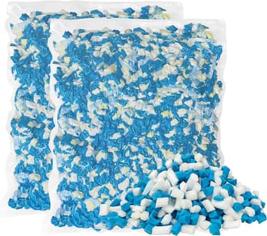 Enchimento de saco de feijão de espuma viscoelástica desfiada de 4,5 kg, partículas de gel adicionadas confortáveis e macias, muito adequadas para encher pufes, travesseiros, camas de cachorro