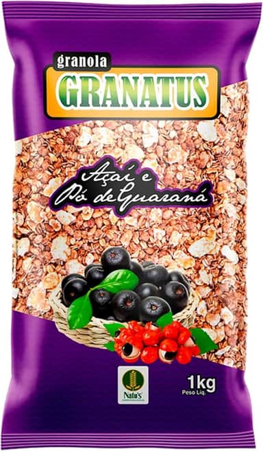 Natu's, Granola com Açaí & Pó de Guaraná, Power, Granatus, 1 Kilo