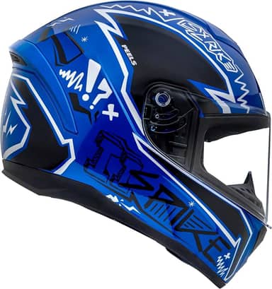 Capacete Moto Fechado Peels Spike 2 STK Azul Metalizado Brilhante