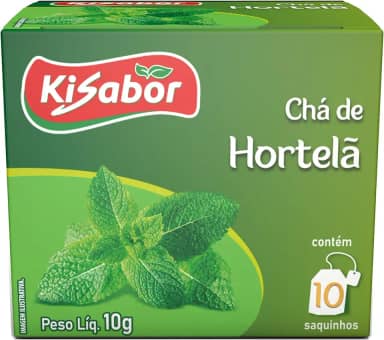 Kisabor, Chá de Hortelã, Para infusão, 10 Gramas com 10 Saquinhos