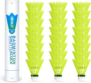 HIRALIY Badminton Birdies, petecas de badminton de nylon com estabilidade e durabilidade para treino de rebatidas de beisebol, bolas de passarinho de alta velocidade para quintais, atividades