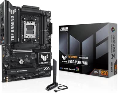 ASUS Placa-mãe TUF Gaming B850-PLUS WiFi AMD AM5 B850 ATX, 14+2+1 estágios 80A, AI Ready, DDR5, PCIe 5.0, 3X M.2, Wi-Fi 7, 2.5Gb LAN, DisplayPort, HDMI™, USB 10Gbps e 20Gbps Type-C®, BIOS Flashback™
