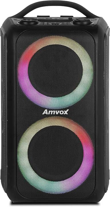 Amvox Caixa de Som Amplificada ACA 600 Bagvox Black - 600W RMS, Bluetooth, Equalizador, USB, Bateria Recarregável