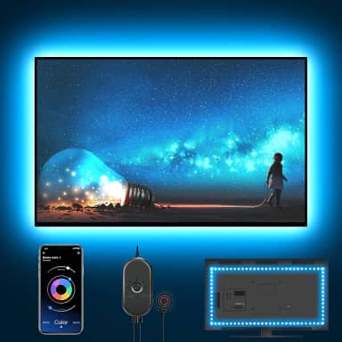Nexillumi Luzes LED para TV, TV de 4 m, retroiluminação LED para 32-65 polegadas, fitas de LED RGB atrás da TV, APP, controle remoto, música, sincronização, TV, luzes LED para quarto