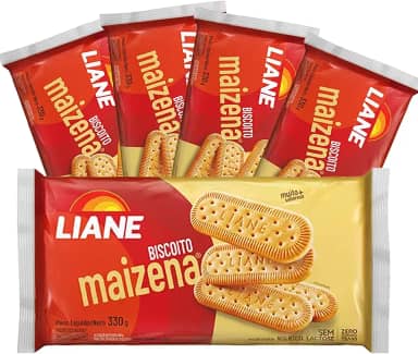 Biscoito Maizena Sem Lactose APLV 330g Liane - 5 unidades