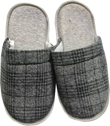 Pantufa chinelo masculino xadrez de algodão solado borracha 37 a 38 ref 19101