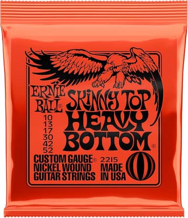 Cordas para guitarra Ernie Ball Skinny Top Heavy Bottom Slinky Nickel Wound, calibre 10-52