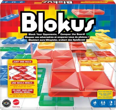 Blokus, Jogo de Tabuleiro, Para Crianças, Adultos & Noite de Jogos, Mattel Games
