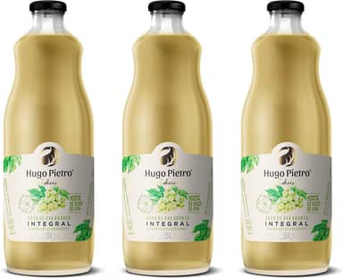 Kit C/ 3 Sucos de Uva Branco Integral Hugo Pietro (1,5 L, SEM GLUTEN)