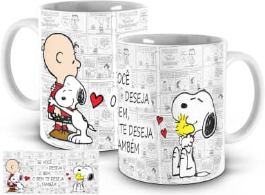 Vipstar Caneca Branca - Snoopy - 325ml