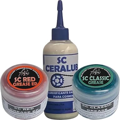 kit Graxas Cubo Rolamento Caixa De Direção E Lub Corrente Bike mtb e speed