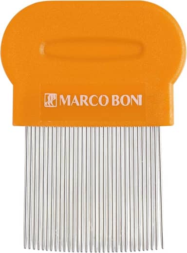 Pente Fino com Dentes em Aço Inox, 1222, Marco Boni, Laranja, 1 unidade