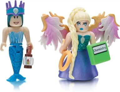 Roblox Celebrity Collection - Neverland Lagoon: Crown Collector + Royale High School: Enchantress Two Figure Bundle [Includes 2 Exclusive Virtual Items]
