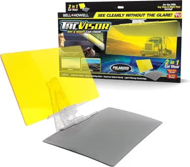 Bell+Howell TACVISOR para dia e noite, viseira de carro antirreflexo, filtro UV/proteção