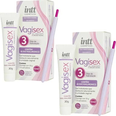 Kit com 2 Vagisex Gel Hidratante Intravaginal 30G com 10 Aplicadores Restaure e Revitalize Sua Intimidade intt