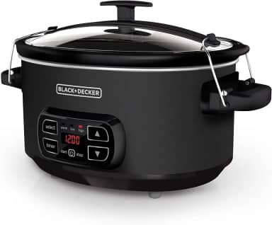 BLACK+DECKER 7-Quart Digital Slow Cooker with Chalkboard Surface, Slate, SCD4007
