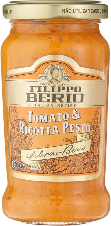 Molho Pesto de Tomate com Ricotta Filippo Berio 190g