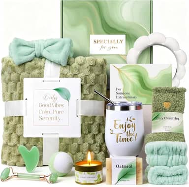 Kit de autocuidado - Presentes de spa, presentes relaxantes para mulheres, conjunto de cestas de autocuidado, alívio de estresse, cestas de presente para mulheres, presentes aconchegantes e relaxantes