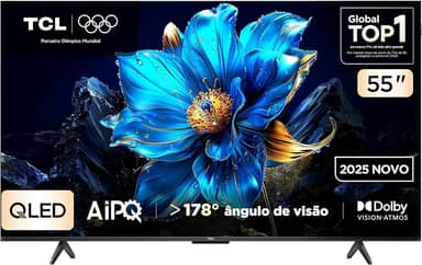 Smart TV TCL 55 Polegadas QLED 4K P7K WiFi Bluetooth Google TV HDR10+ Dolby Atmos Dolby Vision 55P7K