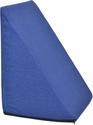 Travesseiro Triangular Almofada Encosto Anatômico Apoio Costas Antirefluxo Repouso Leitura (Azul)