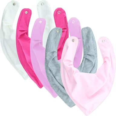 Babador Bandana Forro Impermeavel, Kit 5 unidades, Yandoo