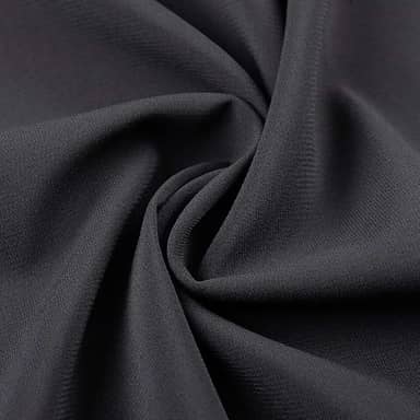 Byitre Tecido de chiffon elástico por 1 jarda - 150 cm de largura, 97% poliéster, 3% elastano, material macio e respirável para vestidos, casacos, camisas, artesanato DIY e acessórios de moda (preto)
