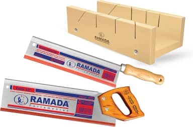 Gabarito Corte Meia Esquadria + 2 Serrote Costa 10 e 12 Pol.